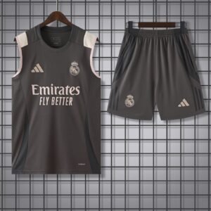 Real madrid Grey sleeveless training set