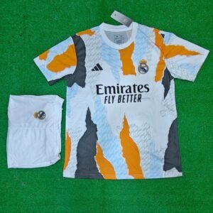 Real Madrid Pre Match training kit 24-25 jersey and shorts