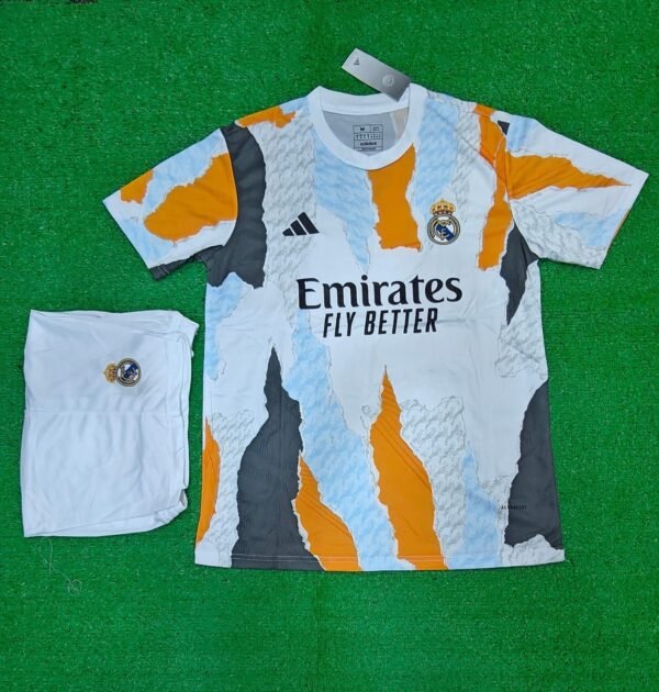 Real Madrid Pre Match training kit 24-25 jersey and shorts