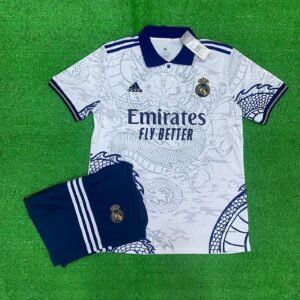 REAL MADRID WHITE DRAGON
(JERSEY AND SHORTS)