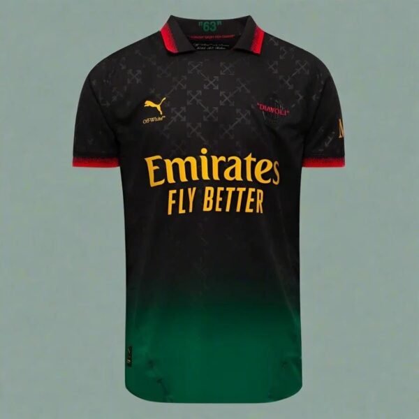 AC MILAN X OFF WHITE BLACK PLAYER VERSION