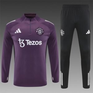 Manchester United Purple and Black 25/26 Track Suit