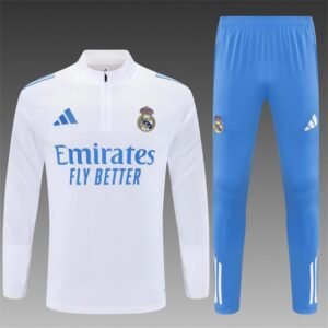 Real Madrid White and Blue 25/26 Track Suit