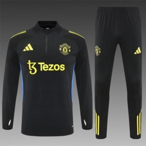 Manchester United Black and Yellow 25-26 Track suit